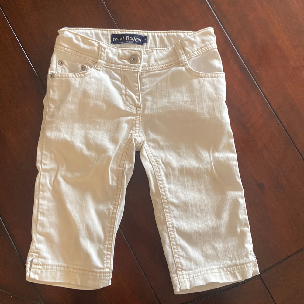 Mini Boden White Denim Jeans Cropped
